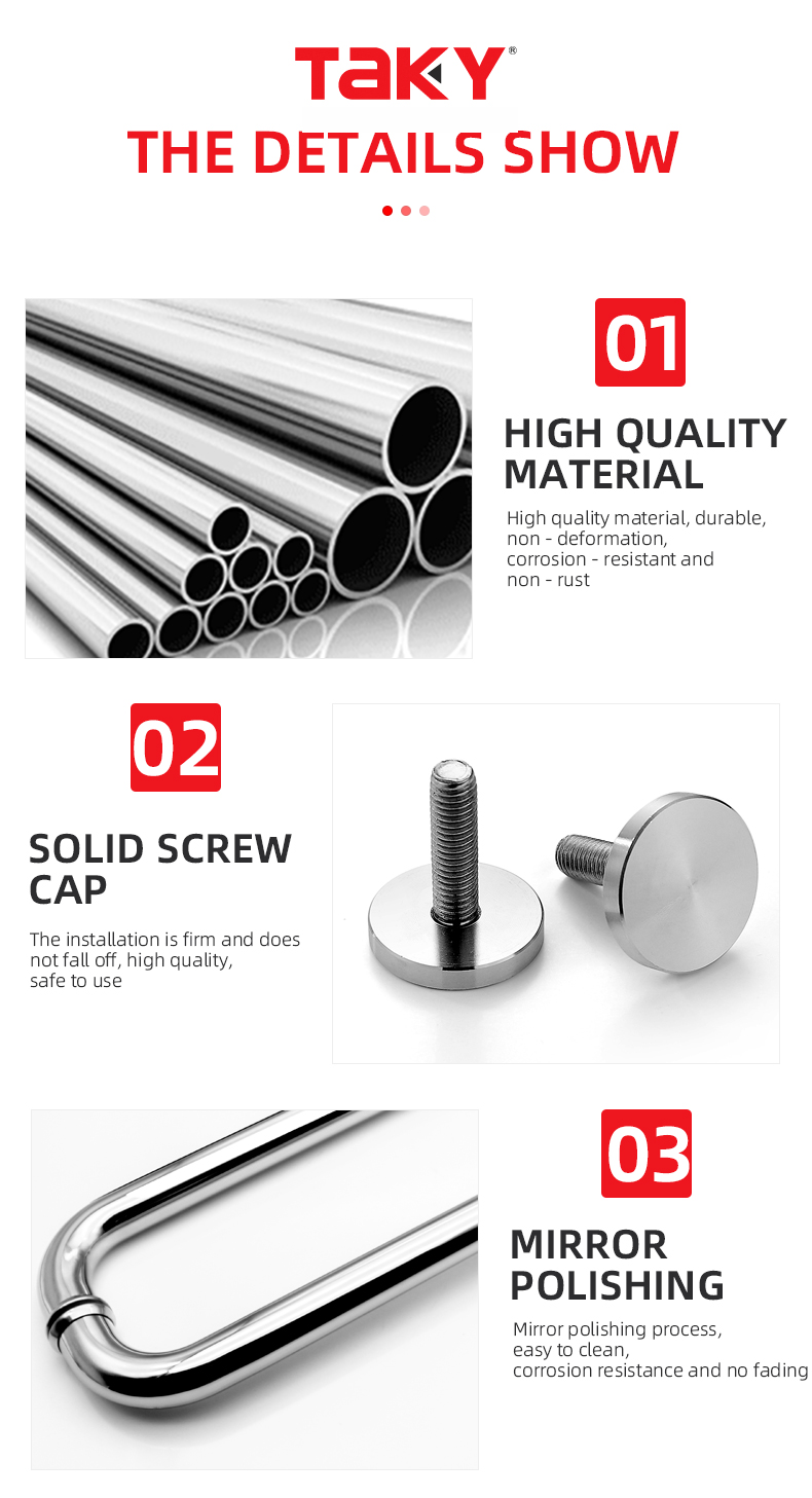 Wholesale Stainless Steel Gold Sliding Glass Door Pull Handle Shower Glass Door Handle