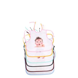 China Custom Sublimation Blank Polyester Baby Bib For Sublimation Photo Printing factory
