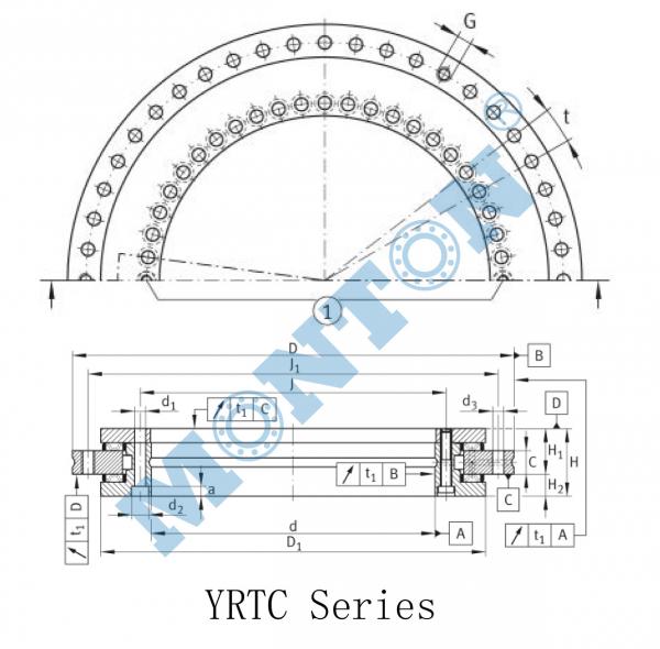 YRTC150  heavy duty turntable bearings manufacturers
