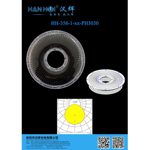 China 3030&2835 LEDs 120° Available233×11.4mm Size High-Efficiency Anti-Glare Cover Precision Optics Lens For UFO High Bay Light factory