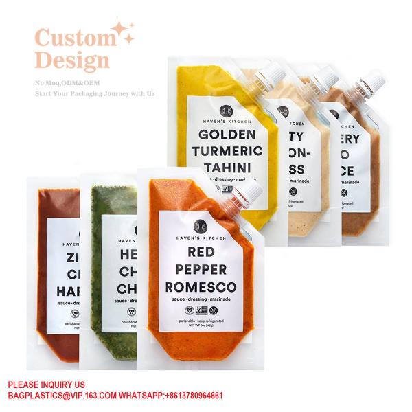 Spices Seasoning Packaging Bag Custom Spouted Stand Up Pouch Food Bags For