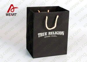 China Medium Size Brown Promotional Paper Bags Branded Flat Tape Rope factory