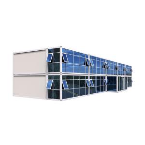 China Zontop Modern Luxury Easy Assemble Steel Prefabricated Light Steel Two Storey Two Bedroom Modular Prefab Glass House factory