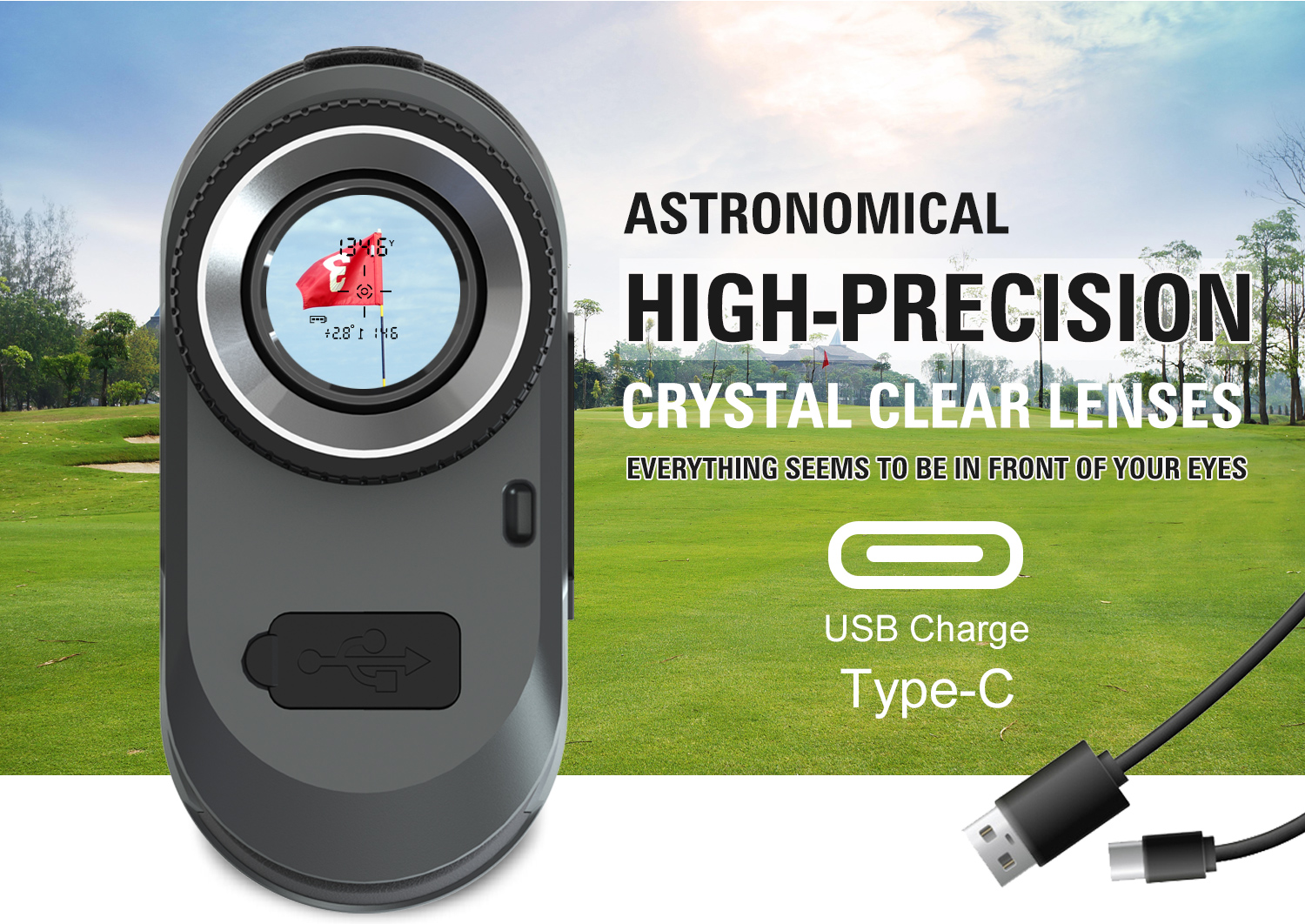ODM OEM Service Sport Laser Rangefinders ABS PVC Golf Telescope with Slope Function