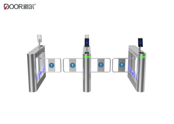 Swing Arm Controlled Access Gates , Half Height Turnstile With Facial Recognitio
