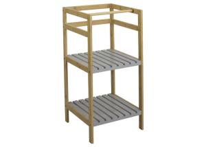 China Space Saving Height 72cm Depth 33cm Bamboo Bathroom Rack Shelves Organizer factory