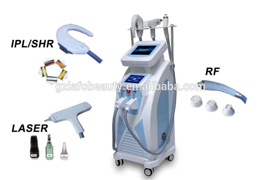 LF-664A 4 in 1 opt IPL hair removal/ ipl laser hair removal machine/ opt ipl rf nd yag laser multifunction beauty salon