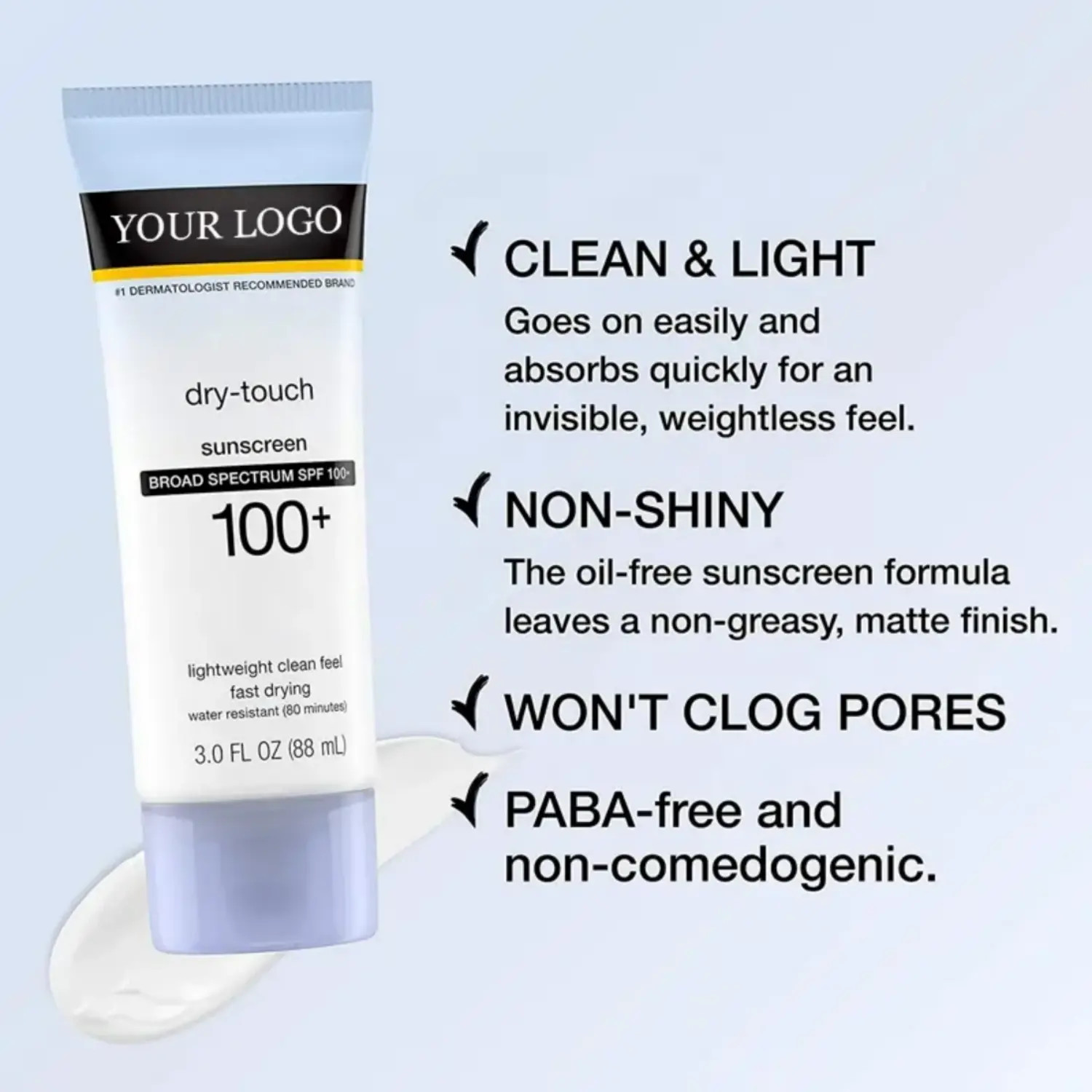 Whitening Sunblock Lotion Ultra Sheer Dry-Touch Water Resistant and Non-Greasy Sunscreen