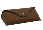 Metal Button Closure Soft Leather Spectacle Cases