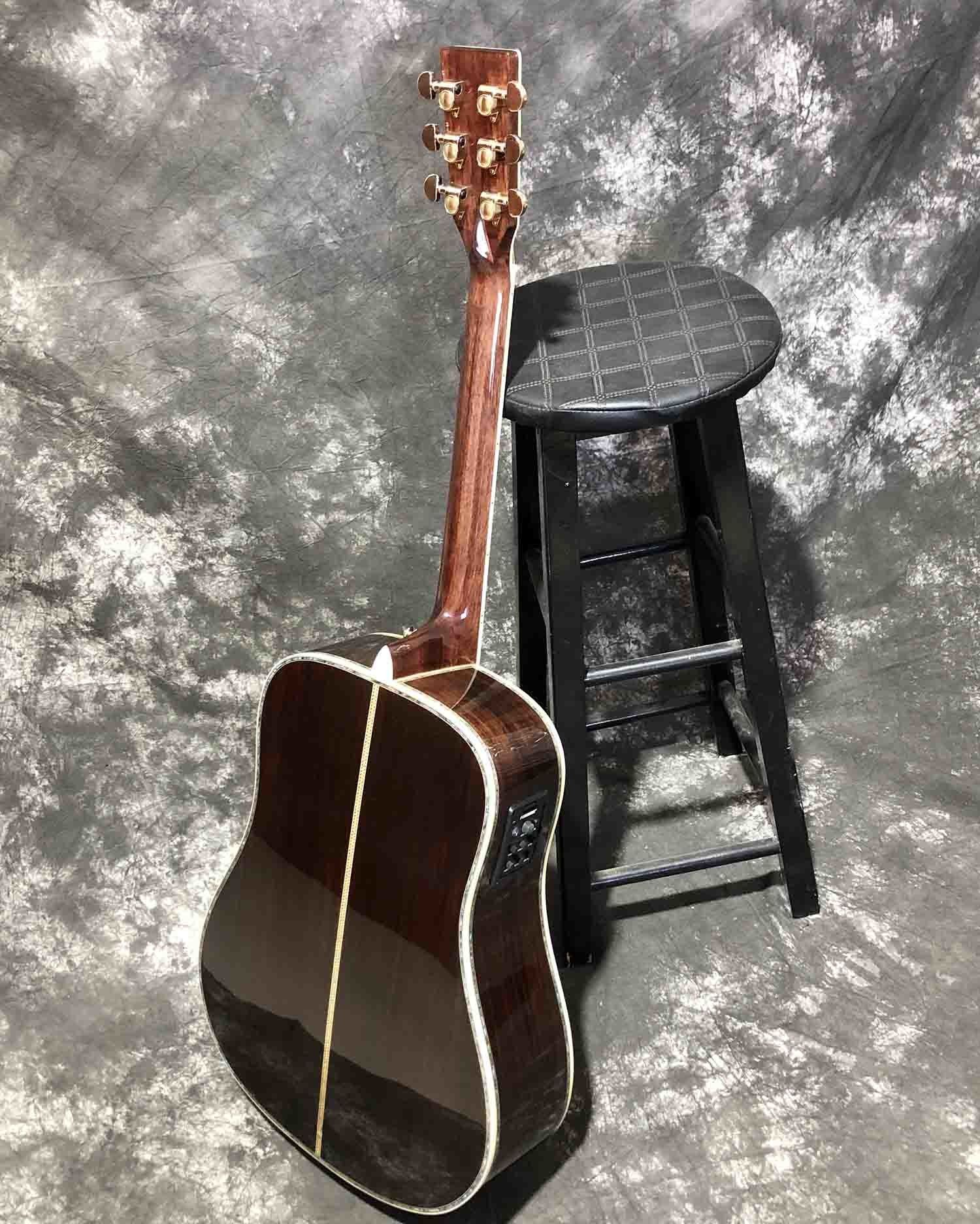 Custom Solid Cedar Top 45c Body Dreadnought Classic Acoustic Guitar with FSM Pickup 301 Hardcase