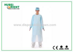 China CPE Disposable Protective Gowns for sanitary/Waterproof CPE Gown With Thumb Loop factory
