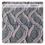 130CM Width Embroidered Lace Fabric 70% Nylon 30% Cotton For Wedding Dress