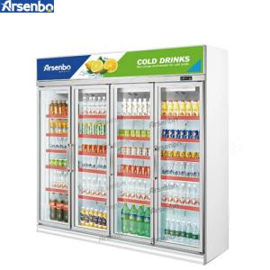 China High Efficiency Retail Drink Refrigerator With R22 Refrigerant LED Lighting factory