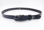 Crystal Flower Dressy Rhinestone Belts With Dark Nickel Zinc Alloy Buckle