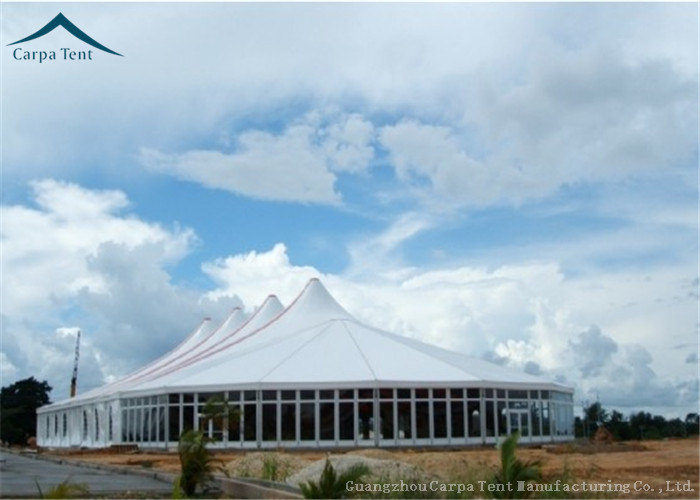 Fireproof Canvas Mixed Tents Marquee For Outdoor Reception With Glass Wall