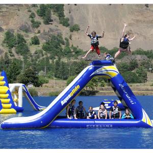 China Commercial Grade Inflatable Water Park Freefall Slide FREE Boarding Platform factory