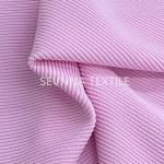 Sustainable Ribbed Recycled Swimwear Fabric High Colorfastness Beach Bikinis