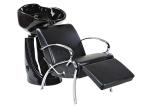 Pu Leather Salon Shampoo Chairs Free Standing With Ceramic Bowl , OEM ODM