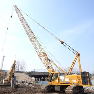 China 100T 13-52m Boom Crawler Crane In Railway Construction 9-18m Jib Length factory