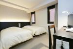 Lae standard twin room hotel furniture of wood headboard bed with long combine
