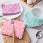 Thickened Coral Fleece Dishcloth Microfiber for Household Cleaning Sustainable