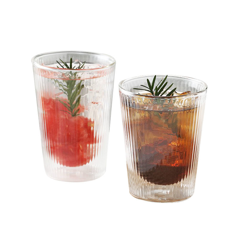 B2B Custom 12oz Textured Glass Mugs | Bulk FDA-Certified Heat-Resistant Coffee Cups