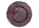 Irregular Vintage Embossed Glass Charger Plates 32cm ODM