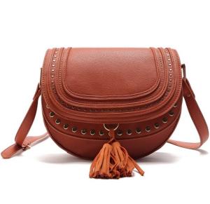 China 2016 spring new shoulder bag rivets tassel handbag factory