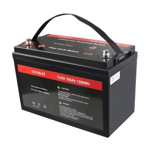 China BMS 100ah 12v Lifepo4 Battery 1280wh 12.8v Rechargeable Lithium Ion Battery factory