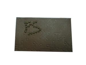 China Nickel / Lead Free Finish Brown Embossed Leather Patches With RoHS / CPSIA Approved factory
