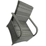 Round Table Outdoor Dining Furniture Wicker Rattan Garden Set for 4 Seater by