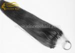 20" Micro Ring Hair Extensions - 50 CM Jet Black Micro Ring Loop Hair Extensions