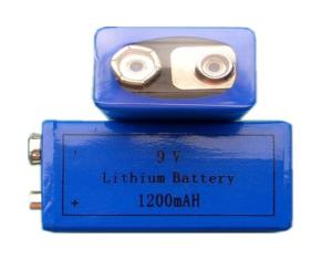 China 1200mAh Capacity Lithium MNO2 Battery , Primary Li MnO2 AA Manganese Batteries CR9V factory