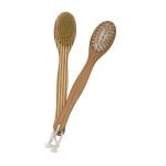 Oval Massager Head Bristle Bath Brush , Long Handle Shower Brush