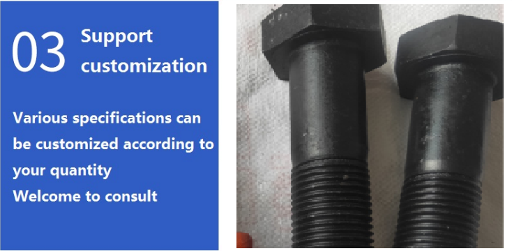 High Strength Carbon Steel Hex Bolt DIN931 DIN933 8.8 10.9 12.9 Grade with Black Finish