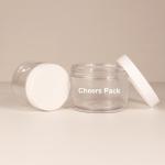 Wholesale Skincare Empty Body Scrub PET Jar Container Clear Round Plastic Body