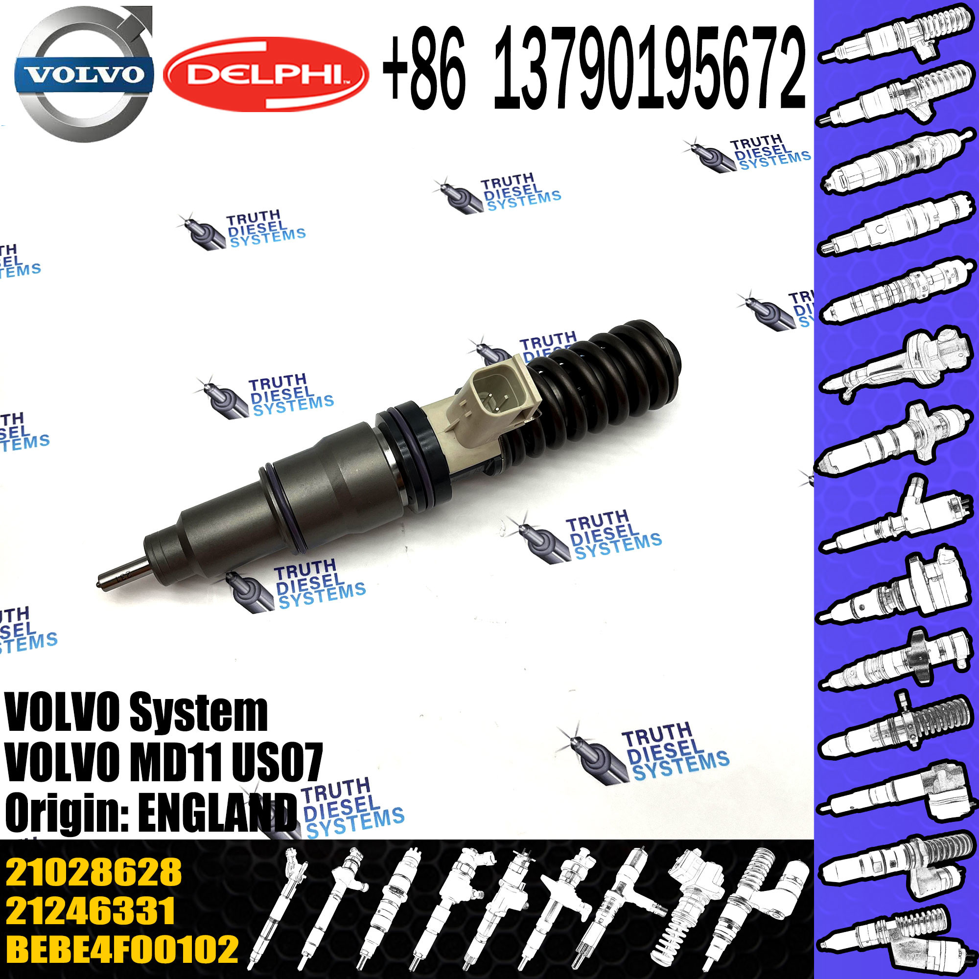 High quality 4 pin nozzle assembly Diesel pump injector 21028628 for diesel engine