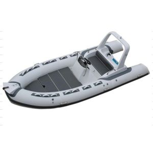 China 2022 inflatable boat with motor 17ft PVC or hypalon with sundeck light grey RIB520C factory