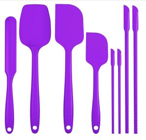 China Seamless Silicone Kitchen Utensil Sets Purple Multifunction Dishwashersafe factory