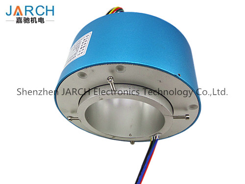 Awg16 Lead Wire Big Through Bore Slip Ring Assembly 2 ~ 24 Conductors For Display Equipment