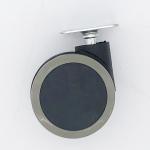 3 Inch 75mm Metal Cabinet Chair PU Caster Wheels With Bearing Inside