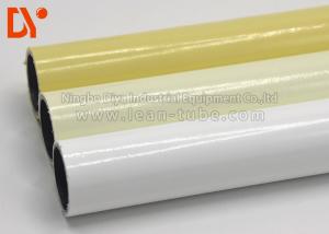 China Colorful Plastic Coated Steel Tube Lightweight Round Shape For Lean Warehouse Shelves factory