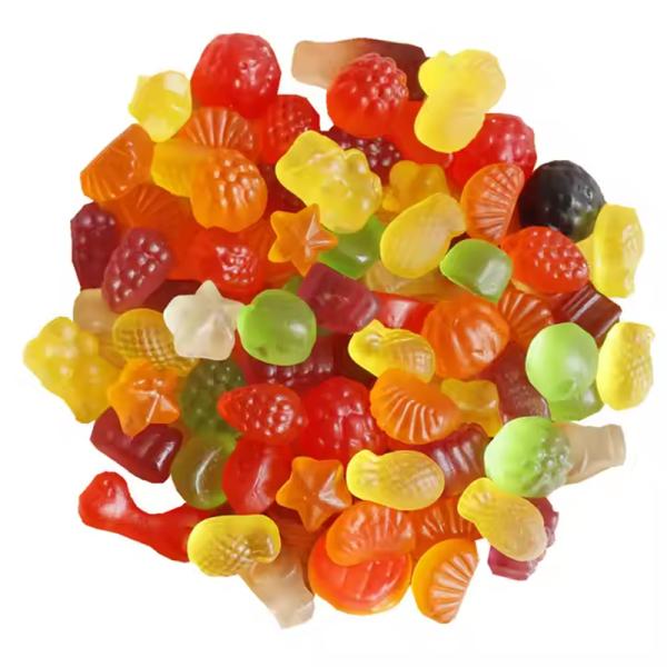 Halal certified fruit flavored gummies in packaging