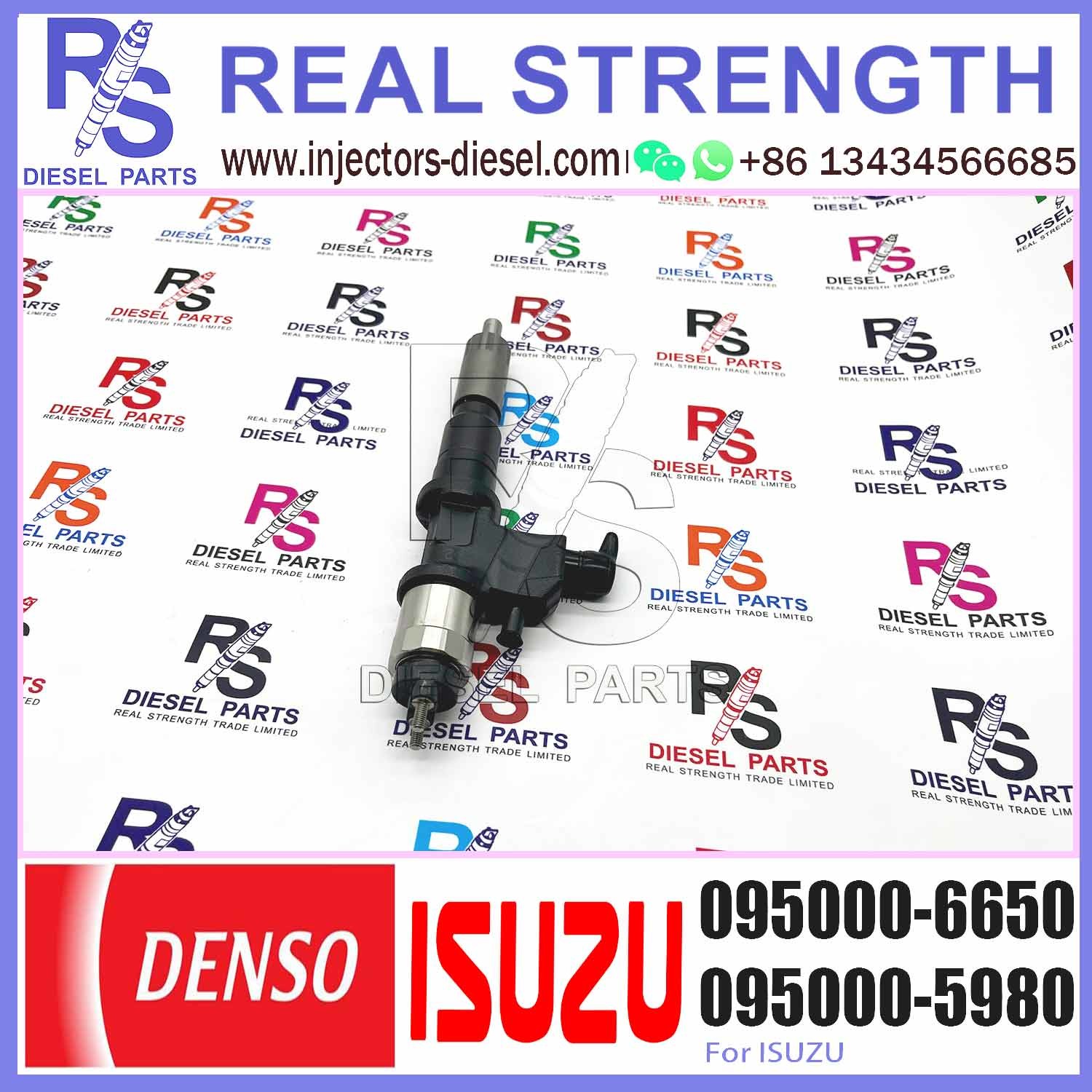 common Rail Diesel Fuel Injector 8-98030550-4 8980305504 095000-6650 for 6WF1 Engine