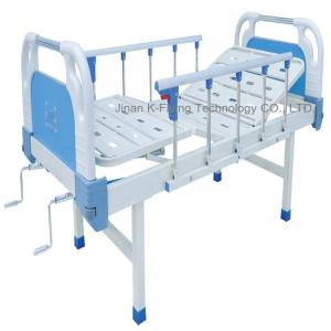 China ISO 9001 2 Handles Manual Nursing Bed Detachable Head factory