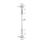 Assembly Stainless Steel Wire Rope Slings With Double Eyelet At The Ends YW86525