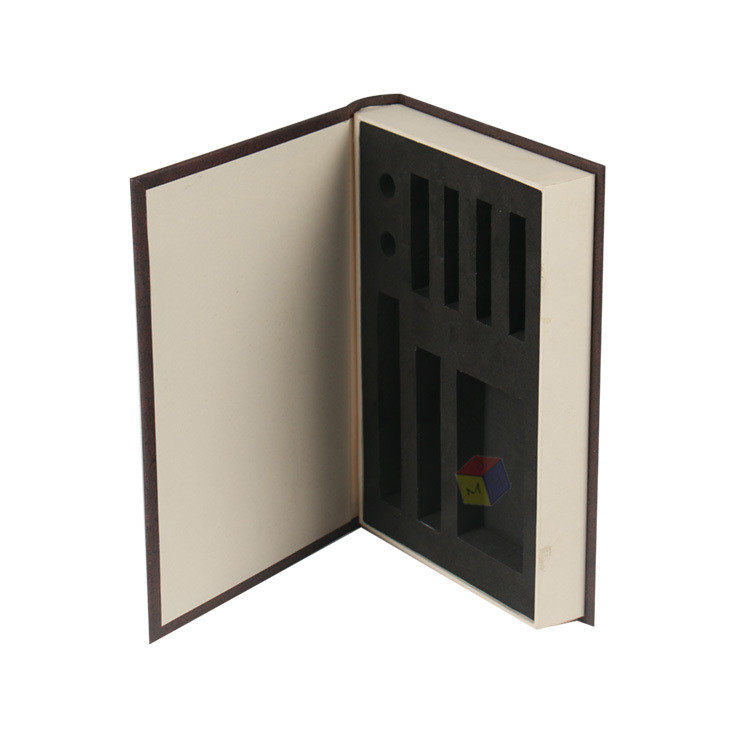Luxury Design False Book Shape Magnetic Close gift Cardboard Paper Packaging Box With Eva Insert Custom Logo Foil