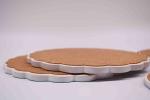 4 Inch Round Ceramic Natural Cork Coasters With Base Heat Resistance