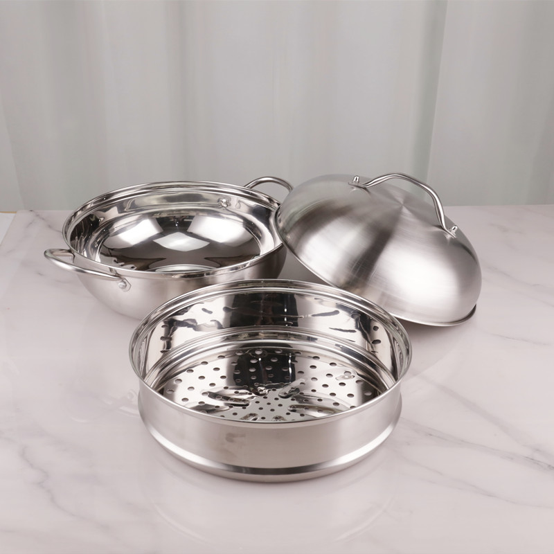 Restaurants Stackable Steamer Pot 28cm Stainless Steel 410
