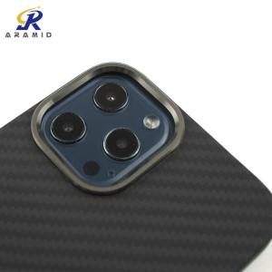 China 0.65mm Aramid Fiber iPhone 12 Phone Case With Metal Ring Design factory